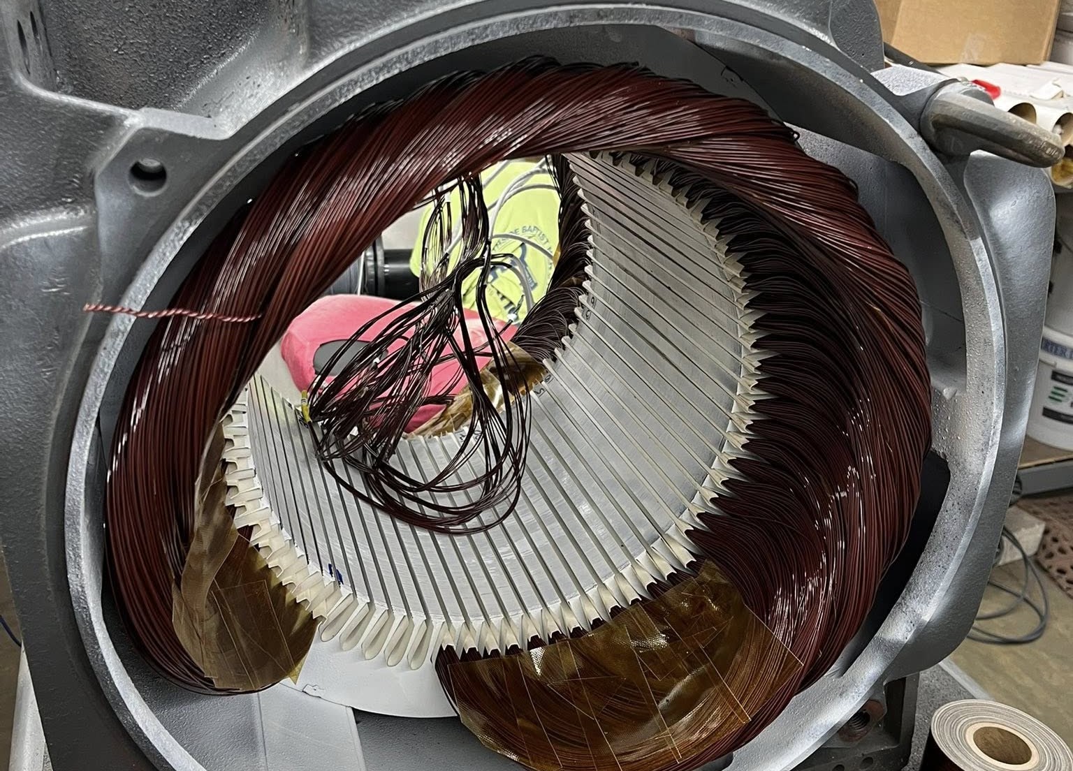 Electric motors and shop inventory at T & S Electric Motors